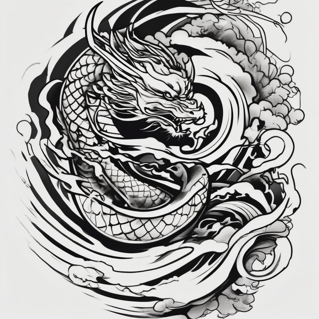 a honour tattoo for my two boys money bag tattoo, design de tatouage Japonais généré par IA